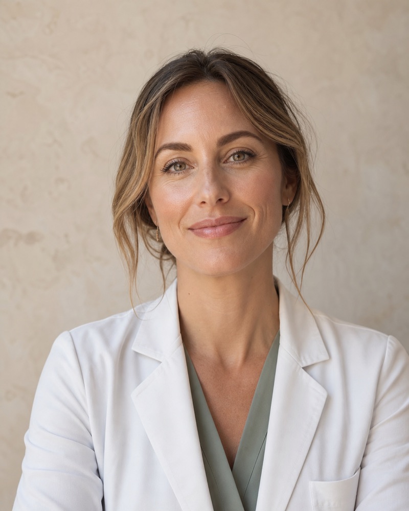 Portrait of a nurse practitioner in a clinic coat